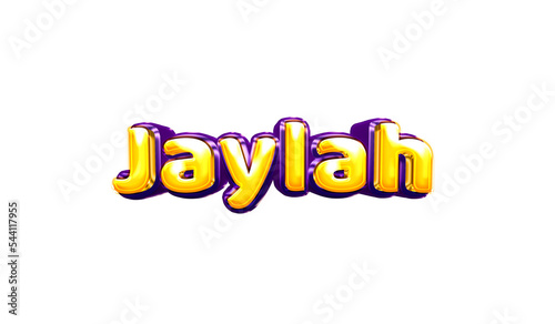 Fotografi Jaylah girls name sticker colorful party balloon birthday helium air shiny yello