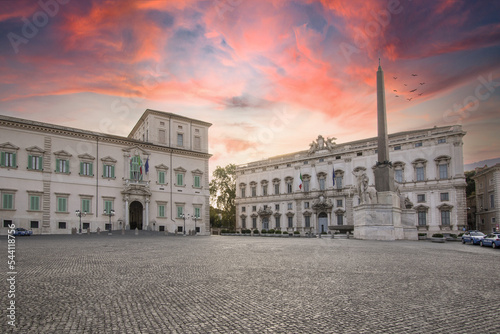 The Quirinal Palace is the residence of the President of the Italian Republic, in Rome. Ciampi, Napolitano, Matarella lived in the building during the years of their mandate photo