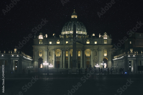 Rome. The Vatican is one of the most popular destinations in the world. Admiring it at night under the stars is one of the things you absolutely must do in Rome photo