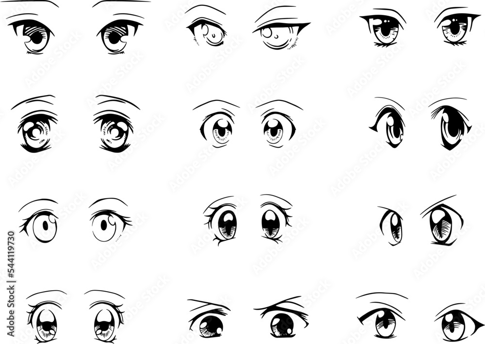 Manga expression. Anime girl facial expressions. Eyes, mouth, eyes anime  girl - marazulseguros.com.br