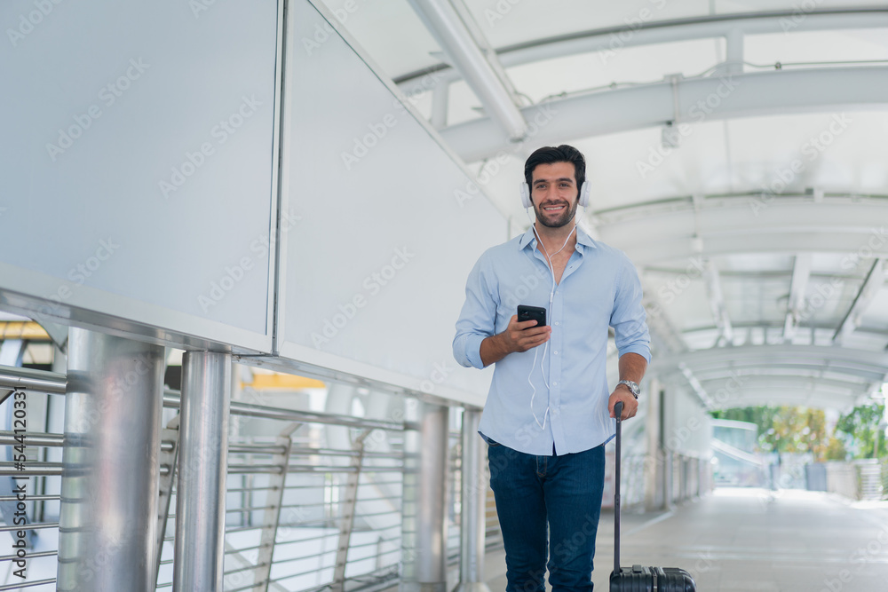 businessman standing in warehouse businessman standing in warehouse