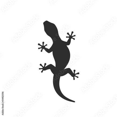 Gecko or salamander silhouette icon vector illustration