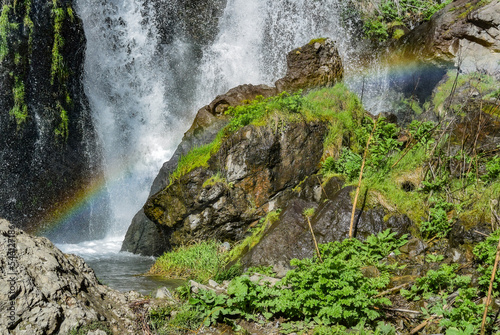 Rainbow on Shakinsky waterfall  which is 18 meters high. It is located in the Syunik region of Armenia  near the city of Goris.
