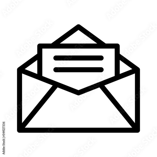 envelope line icon illustration vector graphic