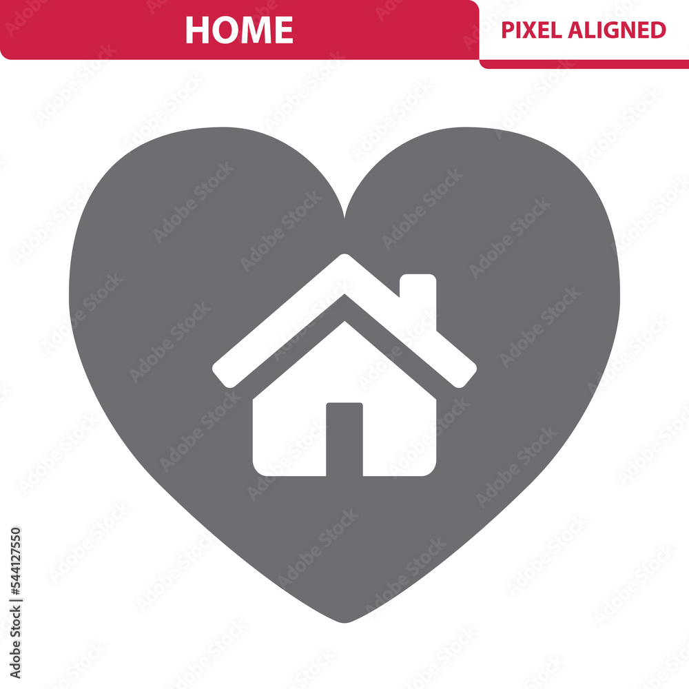 Home Icon. Dream Home, House, Heart Home Icon. Dream Home, House, Heart