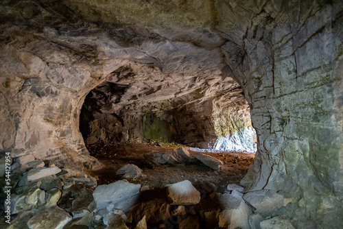 Vaccareccia bitumen mine in the Majella National Park. Abruzzo, Italy photo