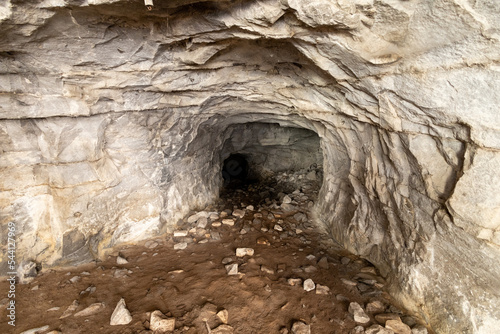 Vaccareccia bitumen mine in the Majella National Park. Abruzzo, Italy photo