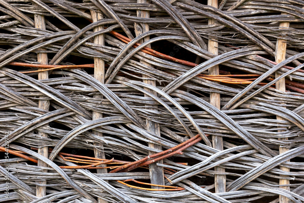 Textured background of wicker vine. Close-up Textured background of wicker vine. Close-up