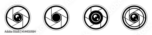 Camera Lens Silhouette Vector PNG, Set Of Silhouette Lens Camera Icon, Camera Icons, Lens Icons, Silhouette Icons vector icons eps10
