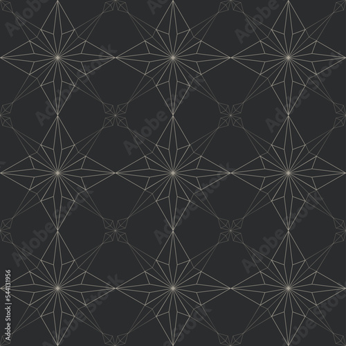 Geometric seamless pattern curved pattern