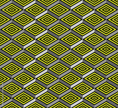 Geometric seamless pattern curved pattern