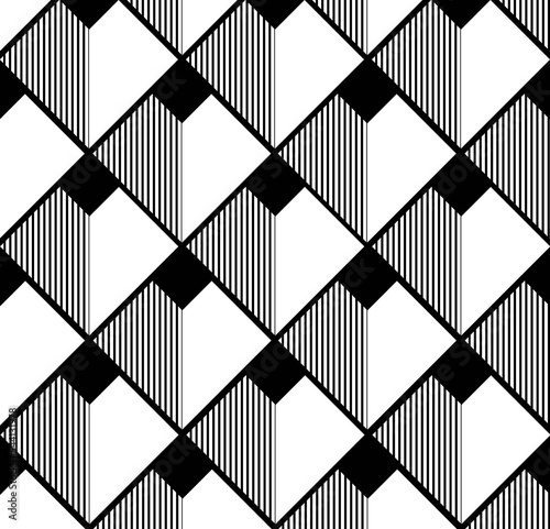 Geometric seamless pattern curved pattern