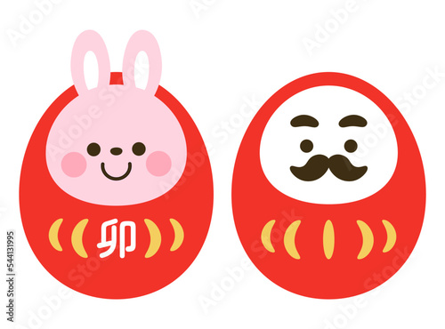 うさぎダルマとダルマ