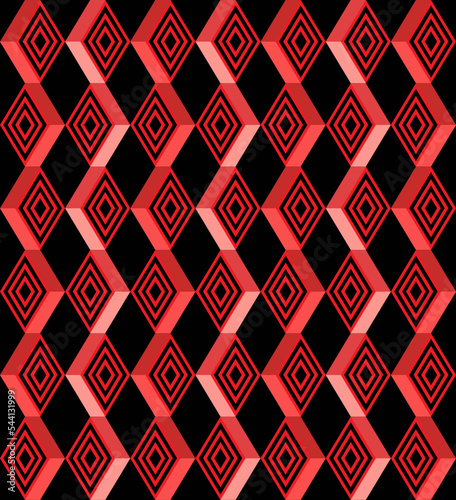 Geometric seamless pattern curved pattern