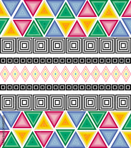 Geometric seamless pattern curved pattern