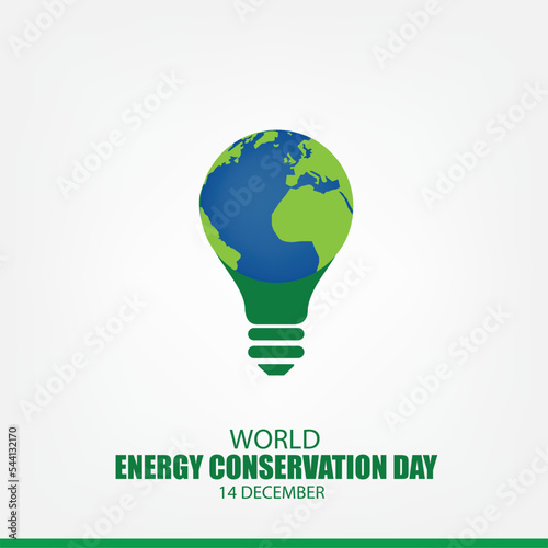 Vector Illustration of World Energy Conservation Day. Simple and Elegant Design