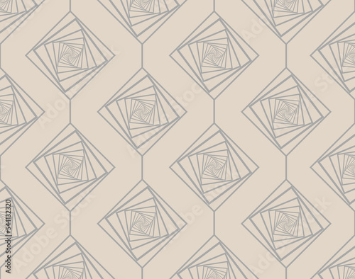 Geometric seamless pattern curved pattern