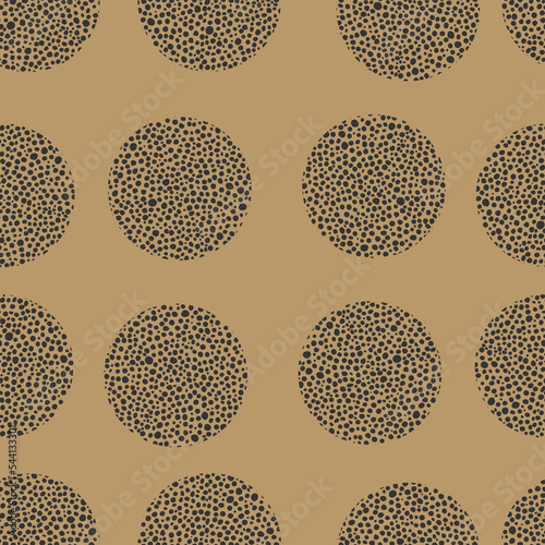 Animal print skin abstract vector hand-drawn seamles patterns with circles for textile design, paper, fabrics, digital, craft and ither design purposes
