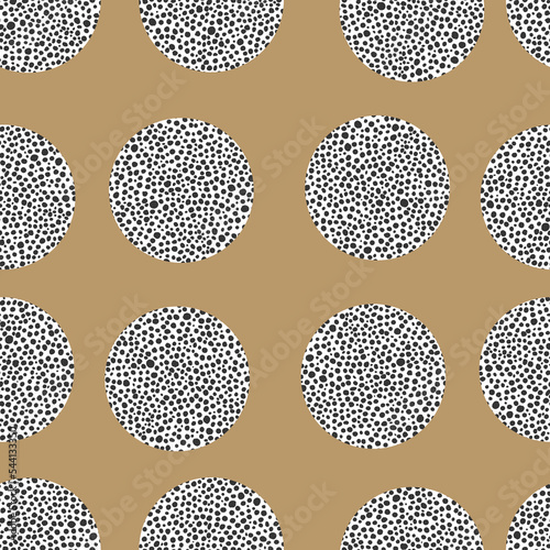 Animal print skin abstract vector hand-drawn seamles patterns with circles for textile design, paper, fabrics, digital, craft and ither design purposes
