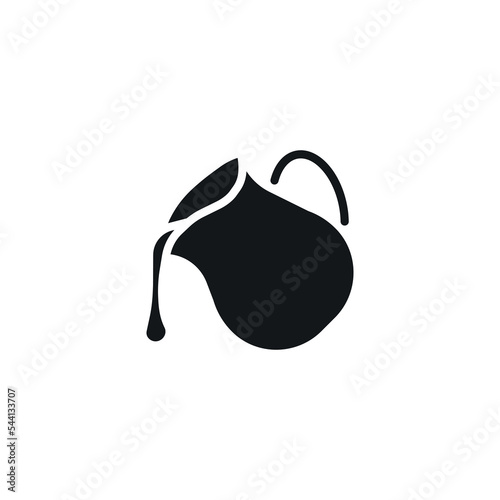 Milk in a jug simple glyph icon. Kitchen and Cookware. Vector solid isolated black illustration. photo