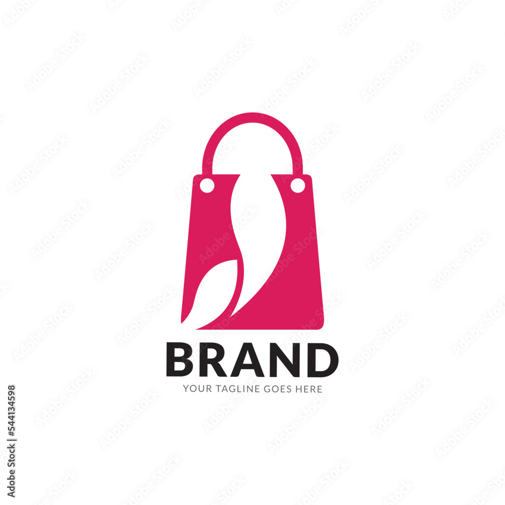 online shopping bag logo design. online shopping bag logo design.