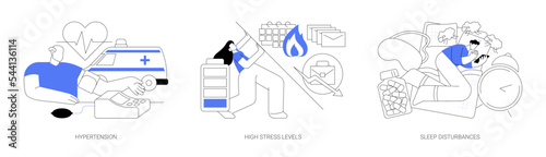 Urban health problems abstract concept vector illustrations.