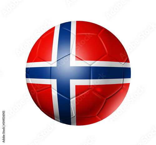 Soccer football ball with Norway flag