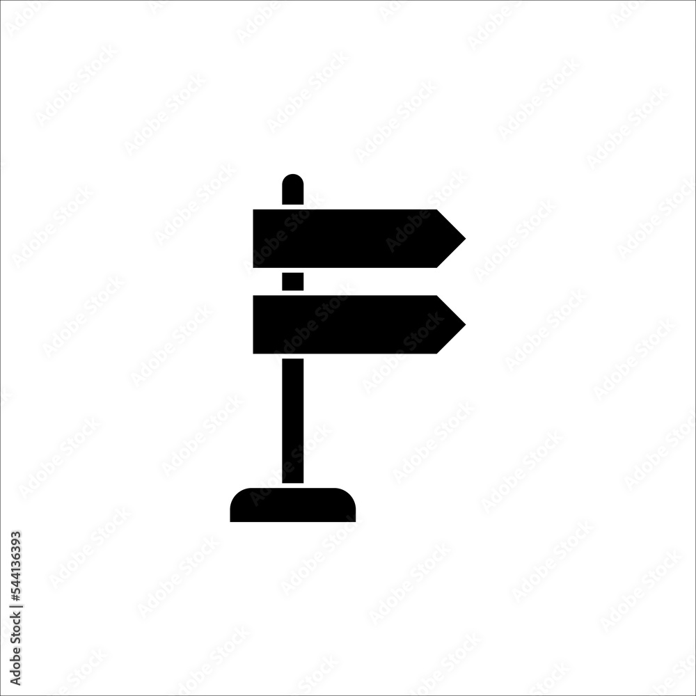 Signpost, pointer line icon, outline vector sign, linear style pictogram isolated on white background Signpost, pointer line icon, outline vector sign, linear style pictogram isolated on white background