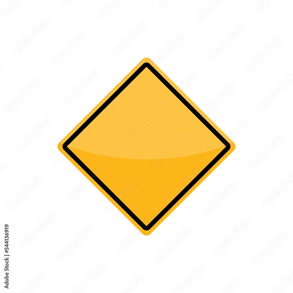 A blank yellow and black graphic street sign. A blank yellow and black graphic street sign.