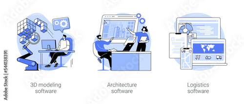 Software for specialists isolated cartoon vector illustrations se