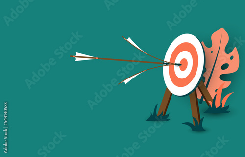 Arrows into the center of the target both rounds.