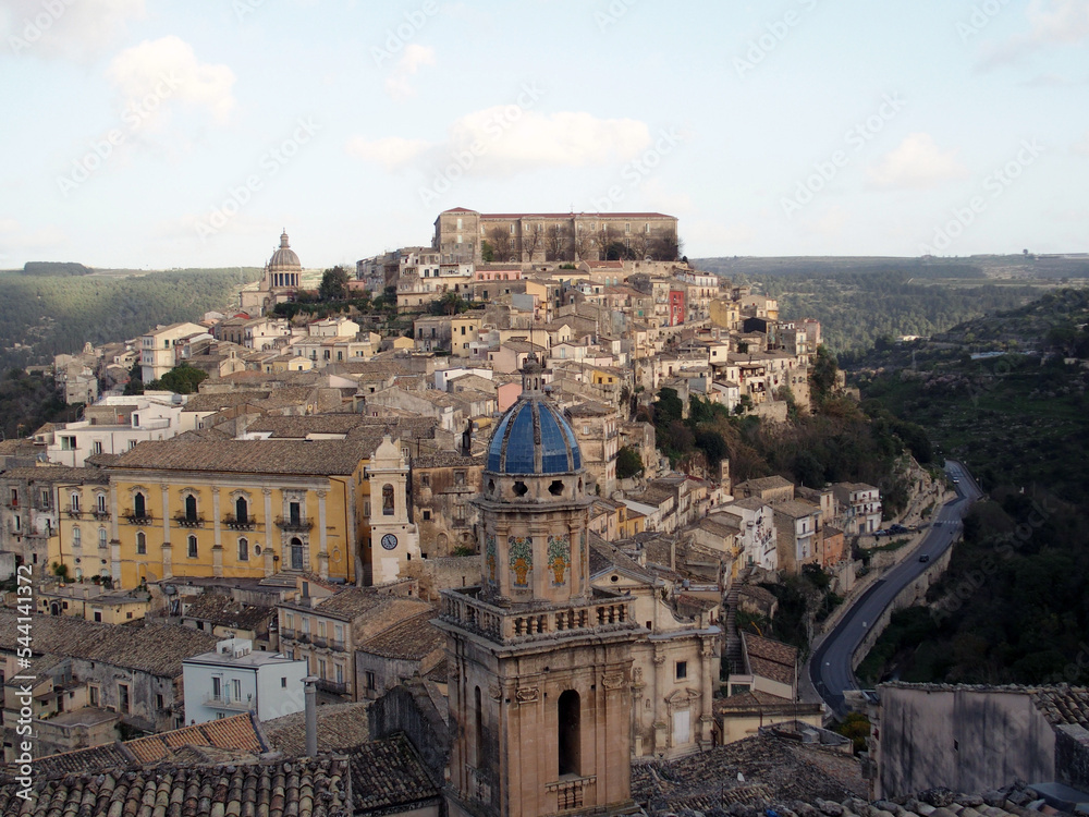 Panoramic view of Ragusa Ibla. Sicily, Italy.