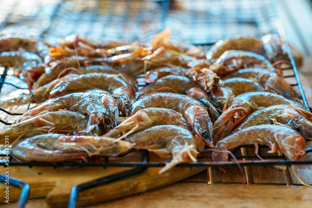 Freshly caught shrimp is ready to be cooked. Freshly caught shrimp is ready to be cooked.