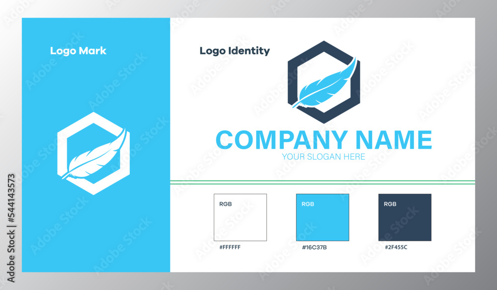 abstract geometric company logo with color guide abstract geometric company logo with color guide