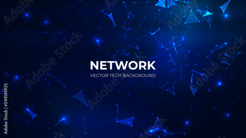 Vector futuristic technology background. Digital network concept. Big data analysis