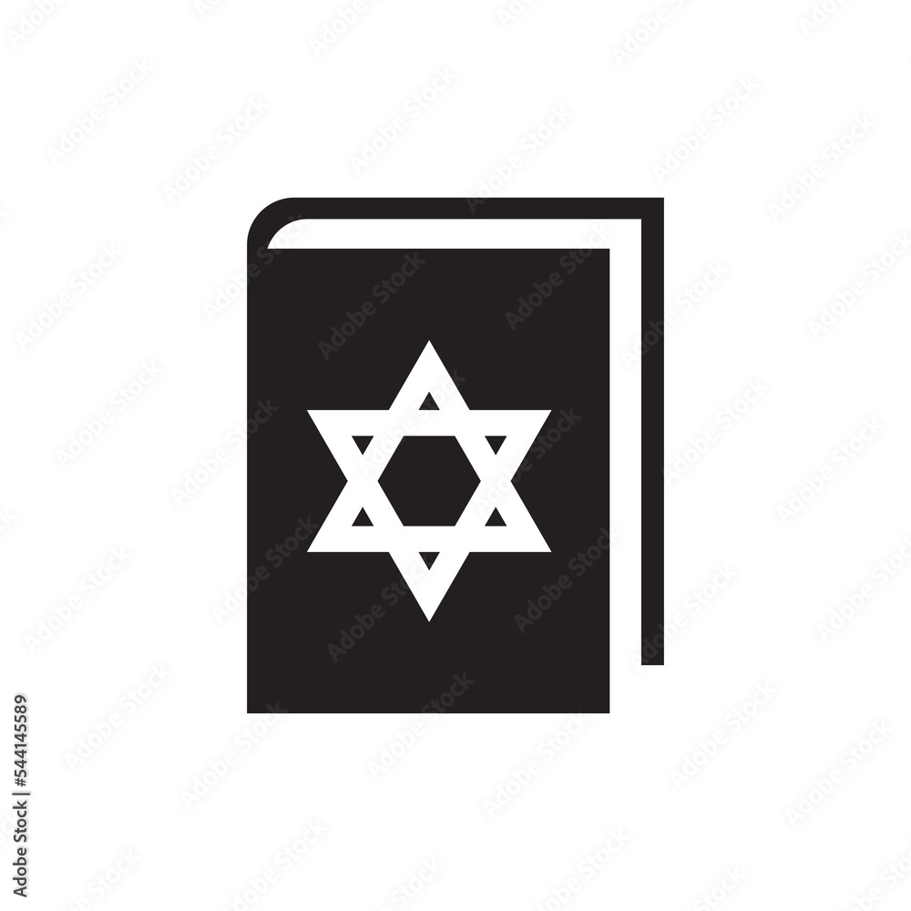 Hebrew Bible vector icon symbol