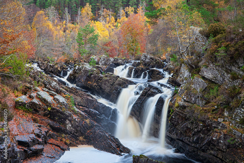 Rogie Falls in the North of Scotland. photo