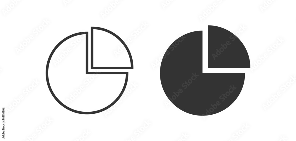 Chart pie icon. Circle diagram illustration symbol. Sign circle graph ...