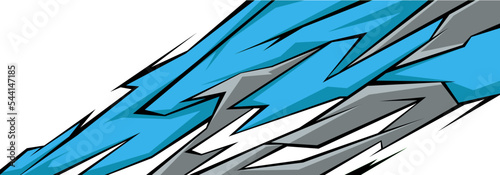 Side body graphic sticker. Abstract racing design concept. Car decal wrap design for motorcycle, boat, truck, car, boat and more. Vector eps 10.