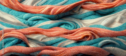 Foto Abstract twirling fabric pattern.