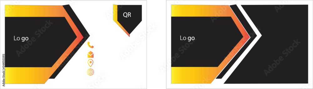 black and gold business card design professional Stock Vector | Adobe Stock