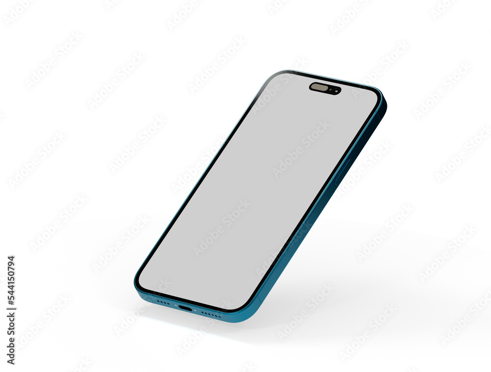 smartphone  With Blank Screen in 3d