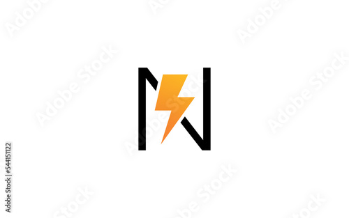 Free Download N logo energy vector for identity company. initial letter volt template vector illustration for your brand. - GFXLoad