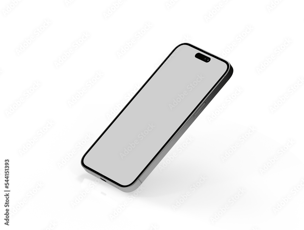 3d smartphone with blank screen isolated 3d smartphone with blank screen isolated
