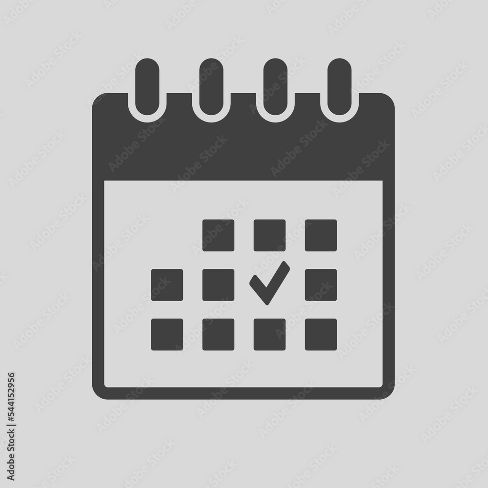 Icon page calendar - done, yes, success, check