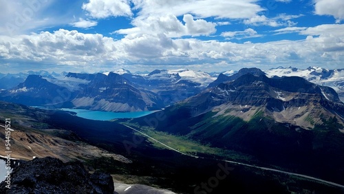 Bow Lake view at the summit of Observation