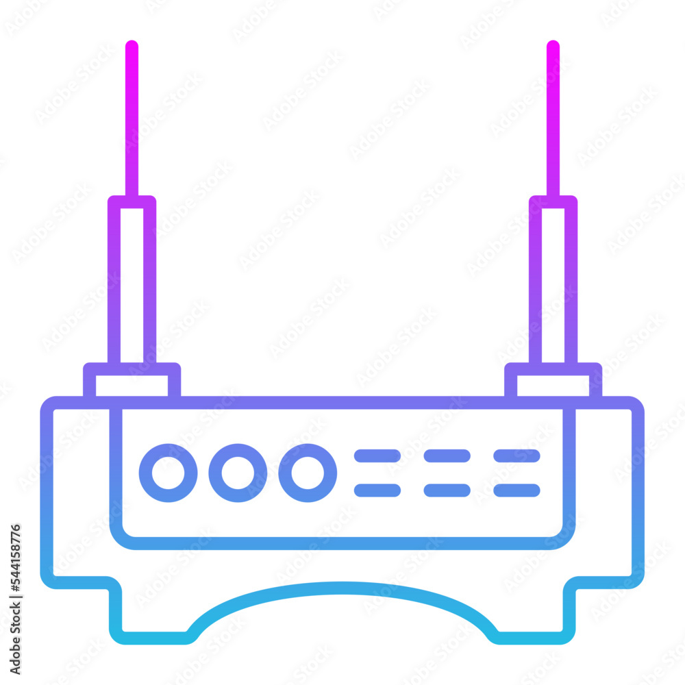Router Line Gradient Icon Router Line Gradient Icon