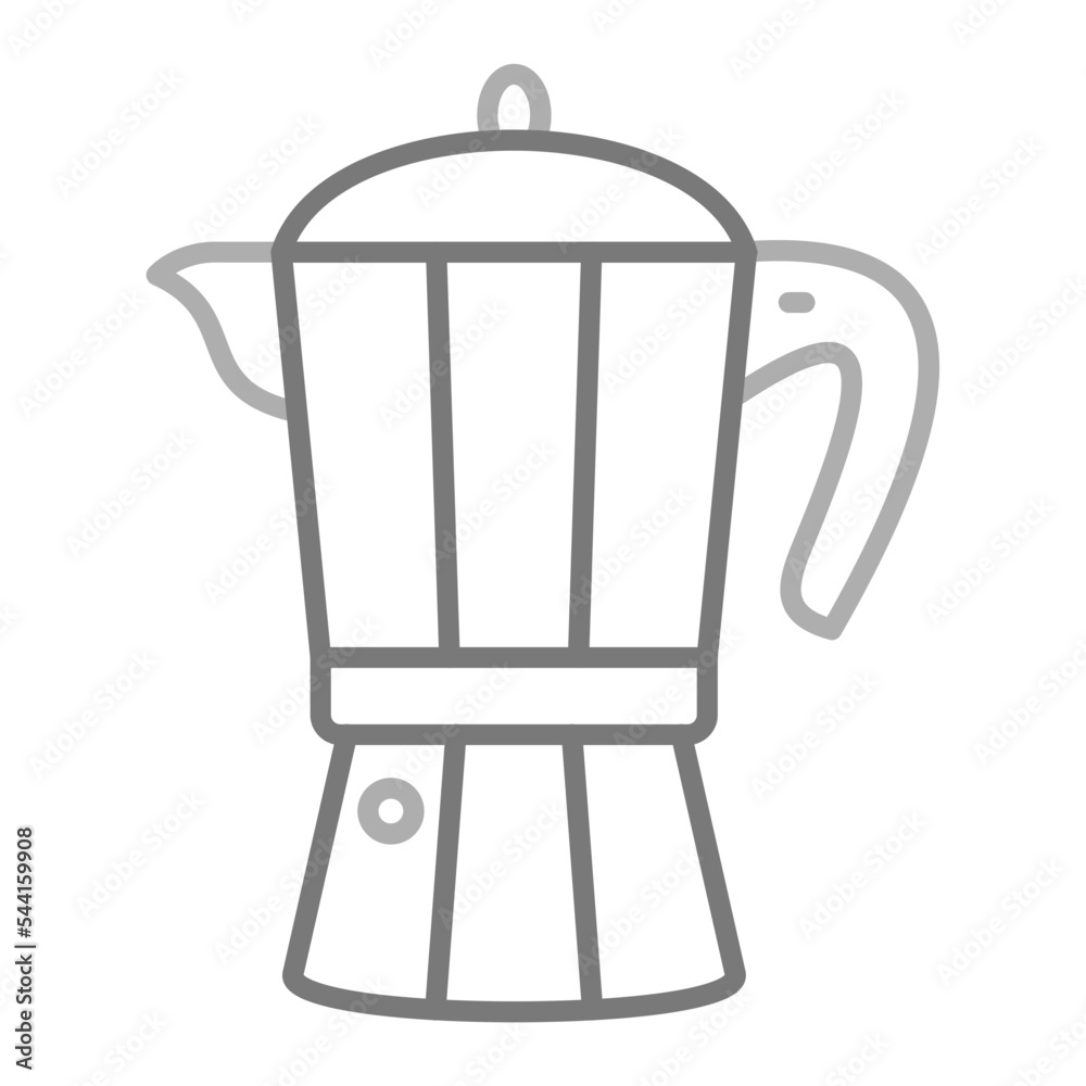Coffee Maker Greyscale Line Icon Coffee Maker Greyscale Line Icon