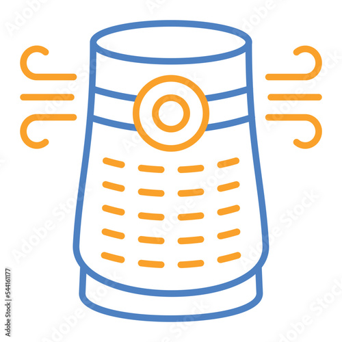 Air Purifier Blue And Orange Line Icon