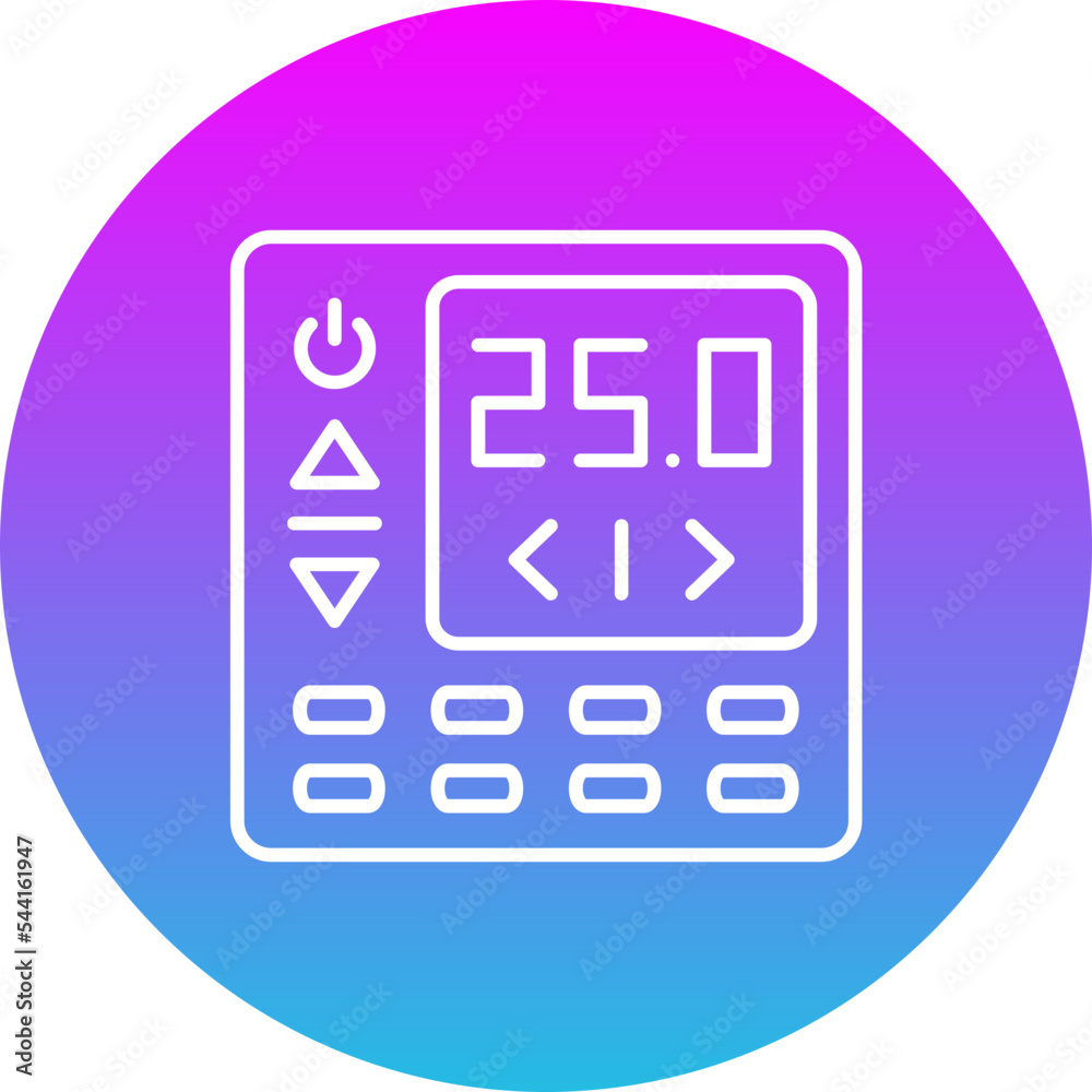 Thermostat Gradient Circle Line Inverted Icon Thermostat Gradient Circle Line Inverted Icon